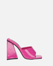 KAMELYA - scarpe con tacco squadrato in glassy viola