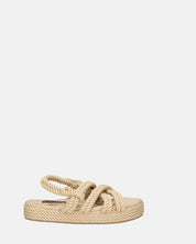 MARIYA - sandales en corde tressée beige