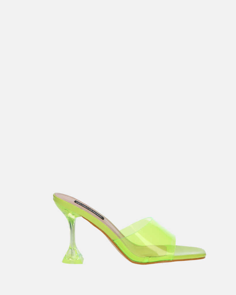 FIAMMA - sandalo con tacco in perspex giallo con suola in PU