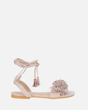 VALERY - sandali in camoscio beige con lacci