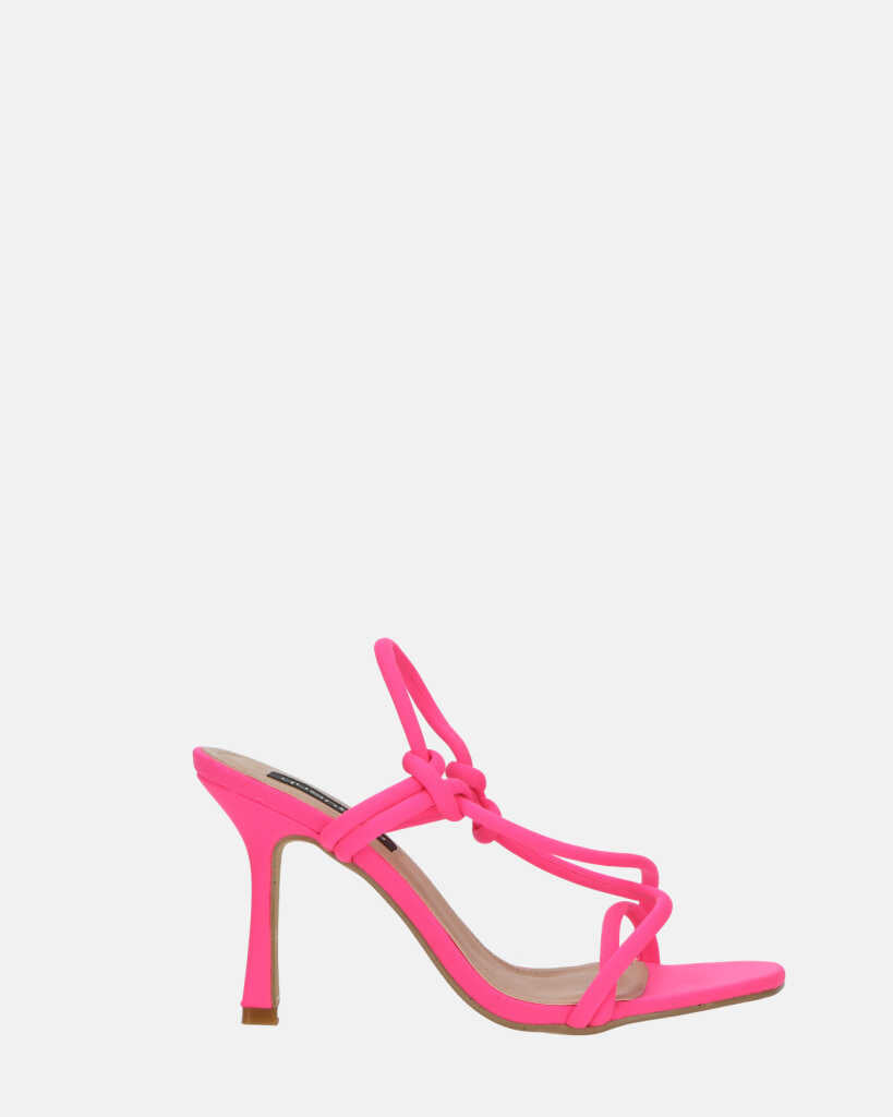 RAFA - sandali con tacco in lycra fuchsia