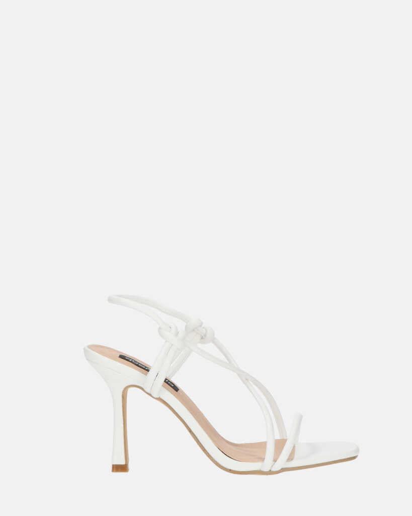 RAFA - sandales à talons en pu blanches