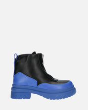 CHRISTIANE - chaussures bleues à glissière en PU