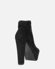 KYRA - stivaletto con tacco in camoscio nero