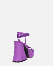 LORINA - sandali con tacco e platform in lycra viola