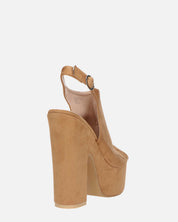 MYRA - sandales à plateforme à talons en beige