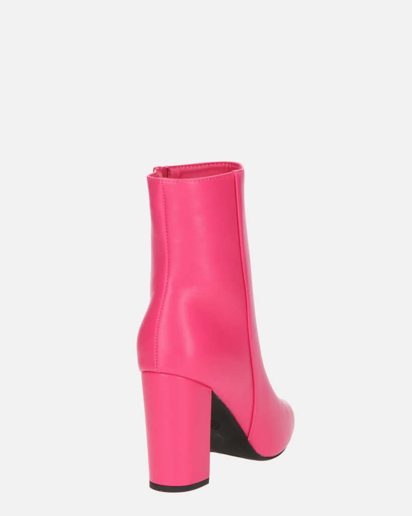 OLIVIA - stivaletti con cerniera in PU fucsia
