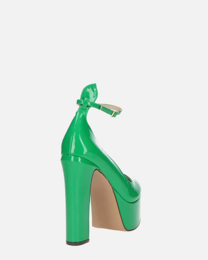 SOLEIL - chaussures à talons en vert glassy