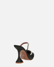 PERAL - scarpa con tacco in nero lycra con gemme