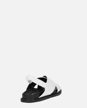 MICH - sandales blanches avec simili cuir rembourré