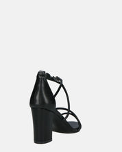 GEA - sandali con tacco in PU nero