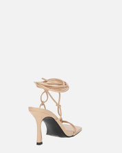 DOLLY - tacco a spillo beige con lacci