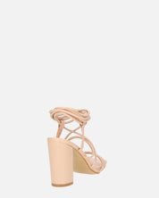 MARISOL - sandali con tacco beige con lacci