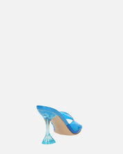 FIAMMA - sandale à talon en plexiglas bleu avec semelle en PU