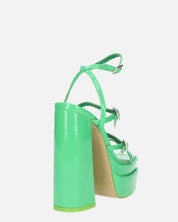TEXA - sandali con cinturino e tacco alto in verde