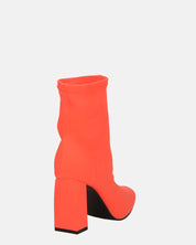 MARGOT - stivaletti in lycra arancione con tacco