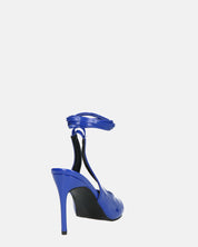 ADENIKE - décolleté con lacci in glassy blu