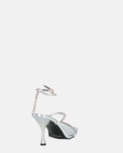 RAHA - sandali in glassy argento con gemme