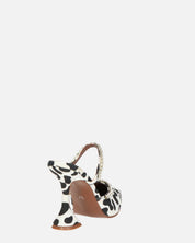PERAL - scarpa con tacco in leopardato bianconero con gemme