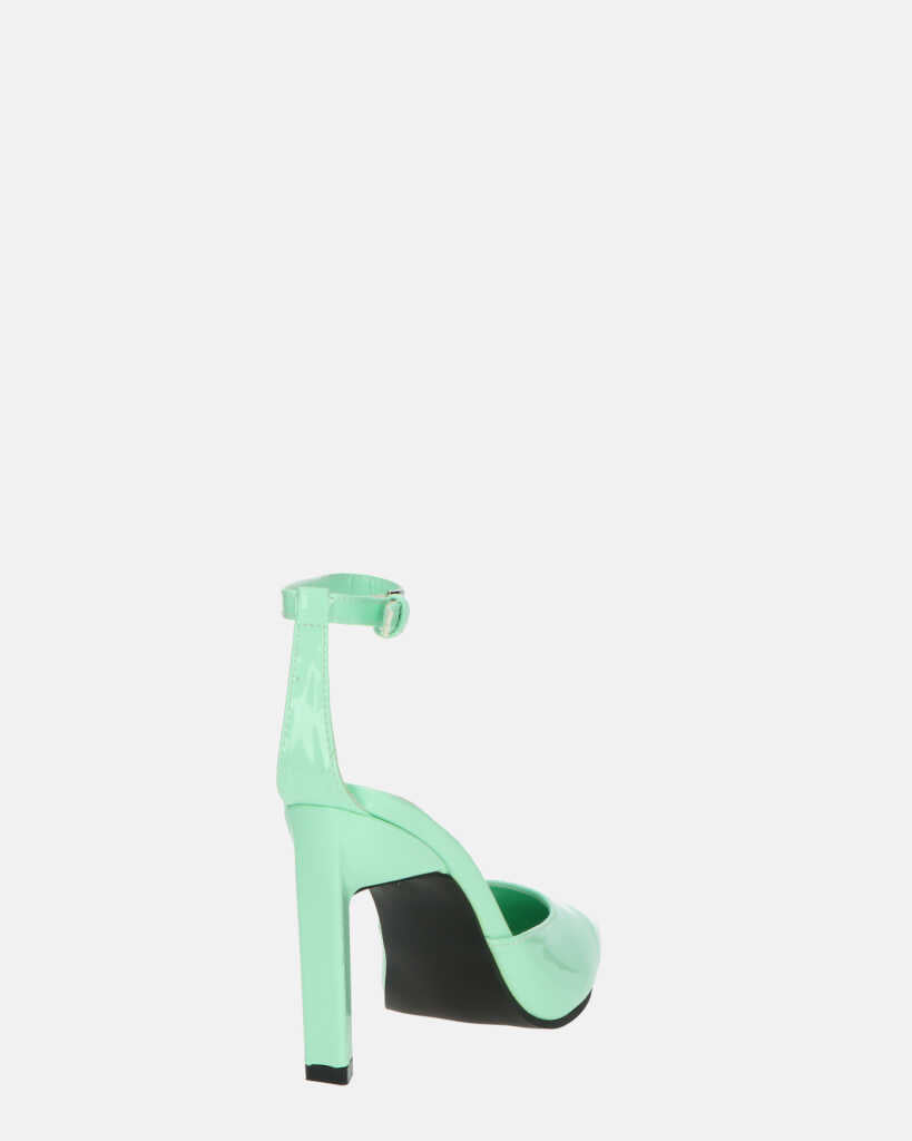 LUDWIKA - chaussures à talon et bride en glassy vert