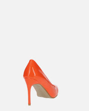 PORSHA - decolette in glassy arancione con tacco a spillo