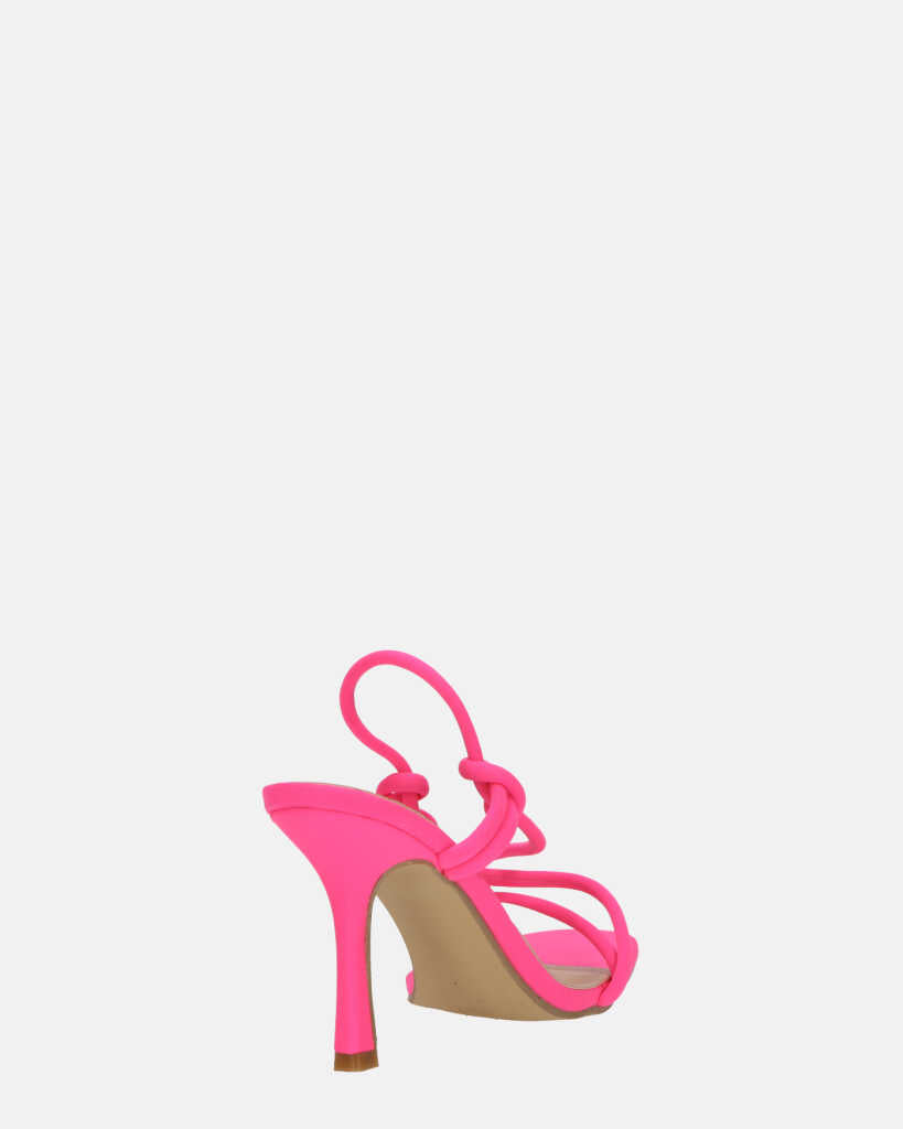 RAFA - sandali con tacco in lycra fuchsia