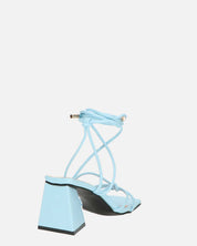 MELISA - sandali con lacci in ecopelle blu