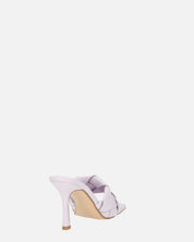 ENRICA - sandale en cuir tressé violet avec talon