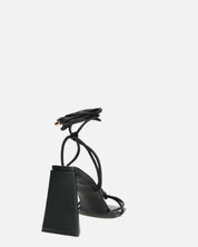 LUCE - sandali con tacco e lacci neri