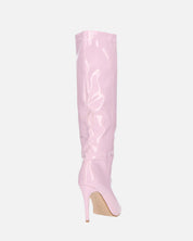 LOLY - stivale con tacco in glassy violetto