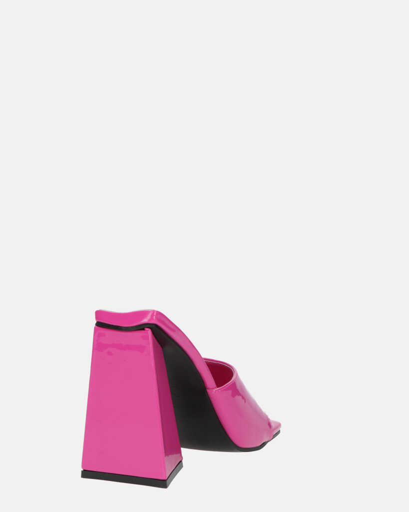 KAMELYA - scarpe con tacco squadrato in glassy viola