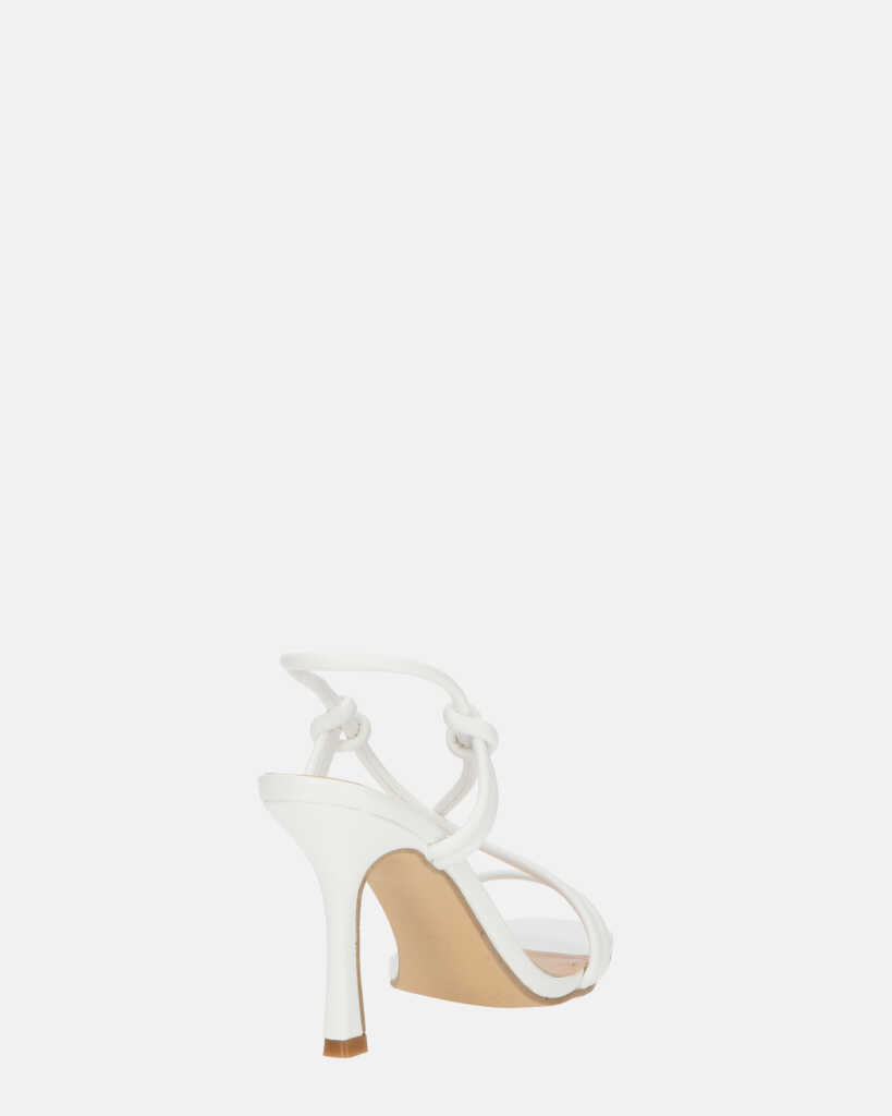 RAFA - sandales à talons en pu blanches