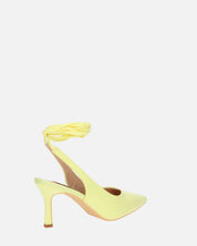 IOLE - escarpins talons aiguille lycra jaune