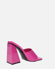KAMELYA - scarpe con tacco squadrato in glassy viola