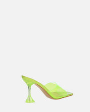 FIAMMA - sandalo con tacco in perspex giallo con suola in PU