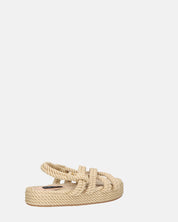 MARIYA - sandales en corde tressée beige