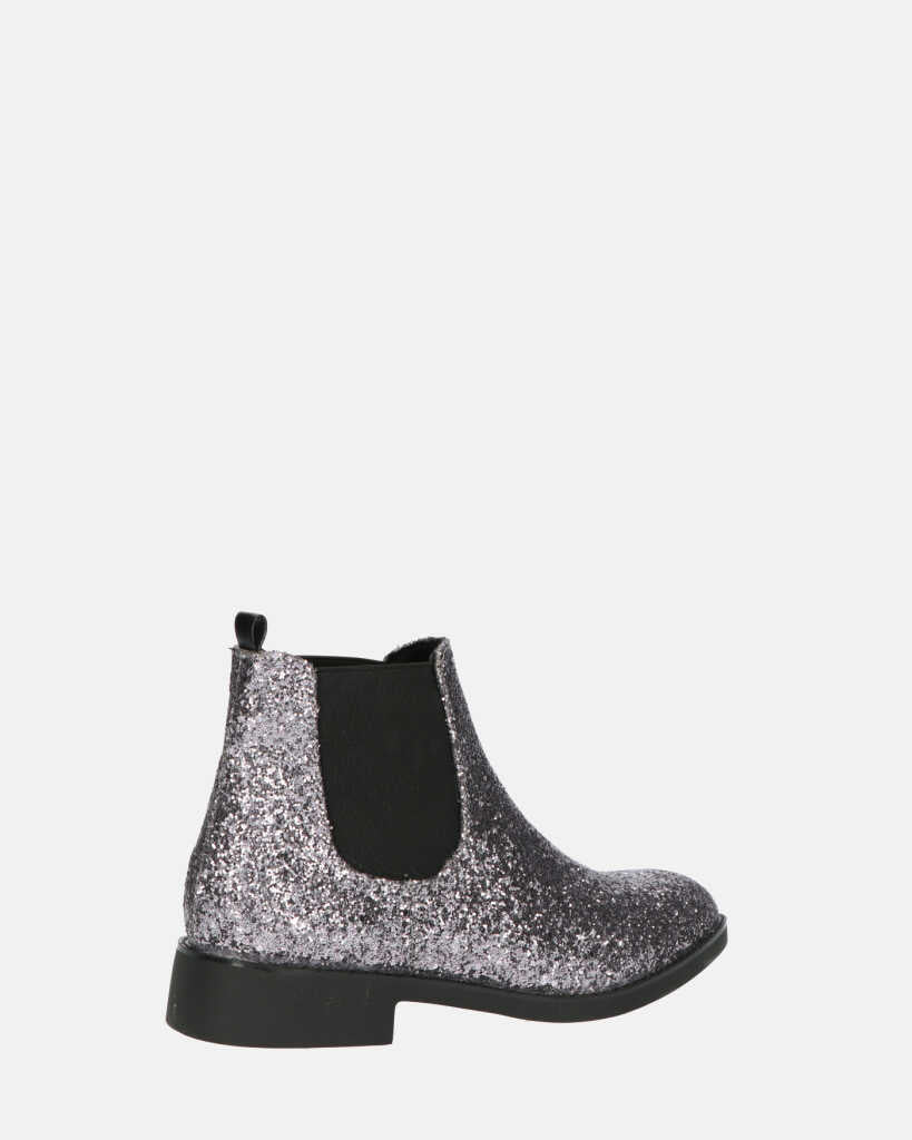 SOPHIE - stivaletto stile chelsea in glitter grigio