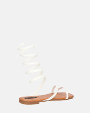 SIENNA - sandali con suola marrone e spirale bianca