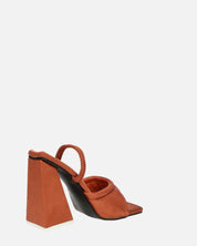 EMMI - sandali con tacco marroni con elastico