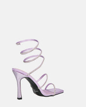 NORA - tacchi alti con spirale viola con gemme