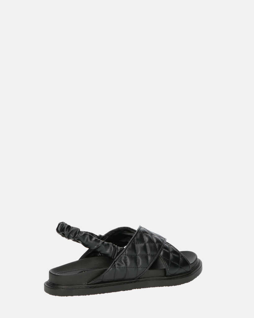 MICH - sandali neri con ecopelle padded