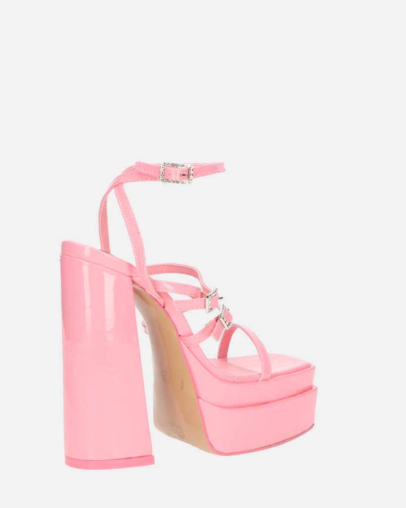 TEXA - sandali con cinturino e tacco alto in rosa