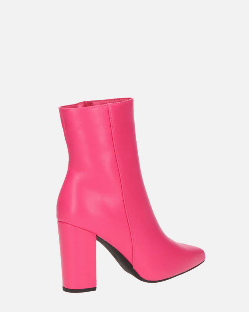 OLIVIA - stivaletti con cerniera in PU fucsia