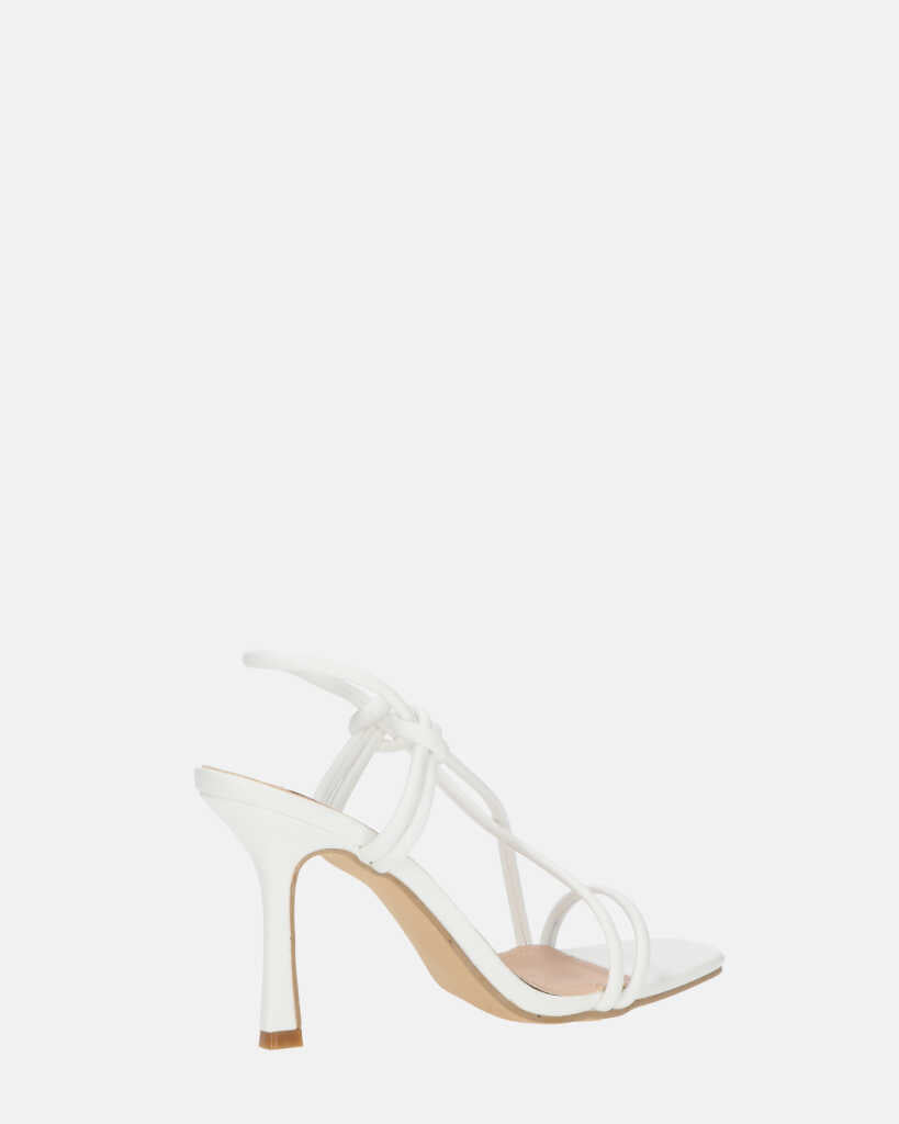 RAFA - sandales à talons en pu blanches