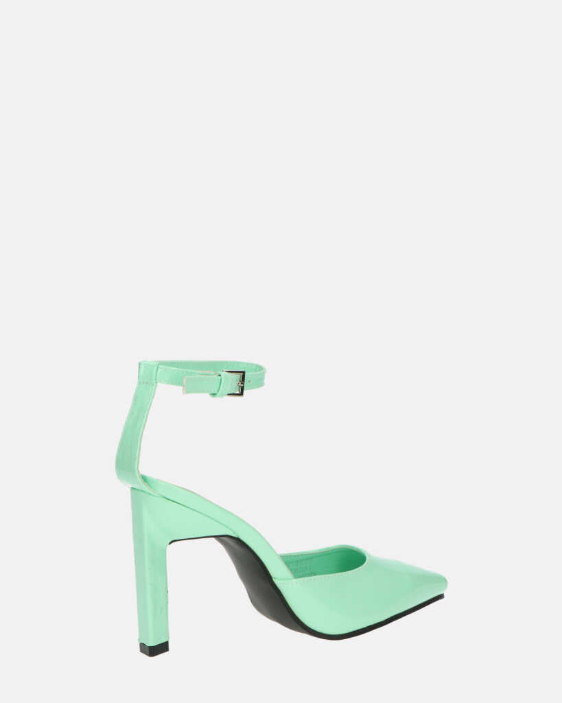 LUDWIKA - chaussures à talon et bride en glassy vert
