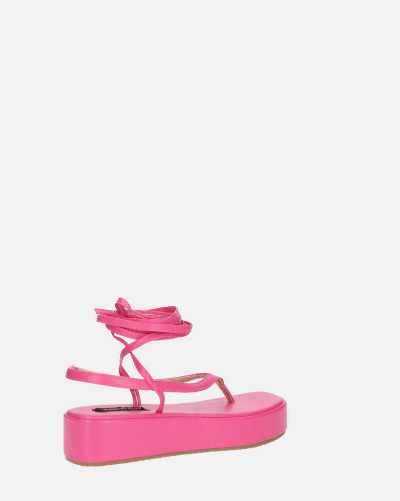 YULIYA - sandali platform fucsia