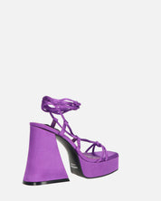 LORINA - sandali con tacco e platform in lycra viola