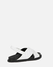 MICH - sandales blanches avec simili cuir rembourré
