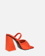EMMI - sandali con tacco arancione con elastico