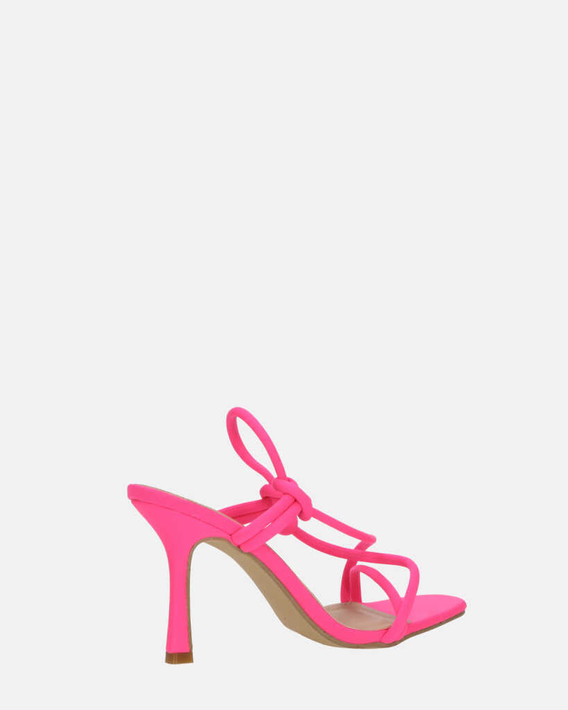 RAFA - sandali con tacco in lycra fuchsia
